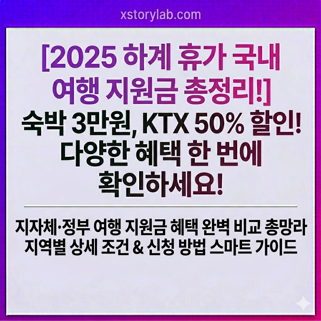 2025 하계 휴가 국내 여행 지원금 총정리