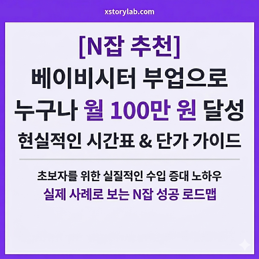 베이비시터 부업으로 누구나 월 100만원 달성