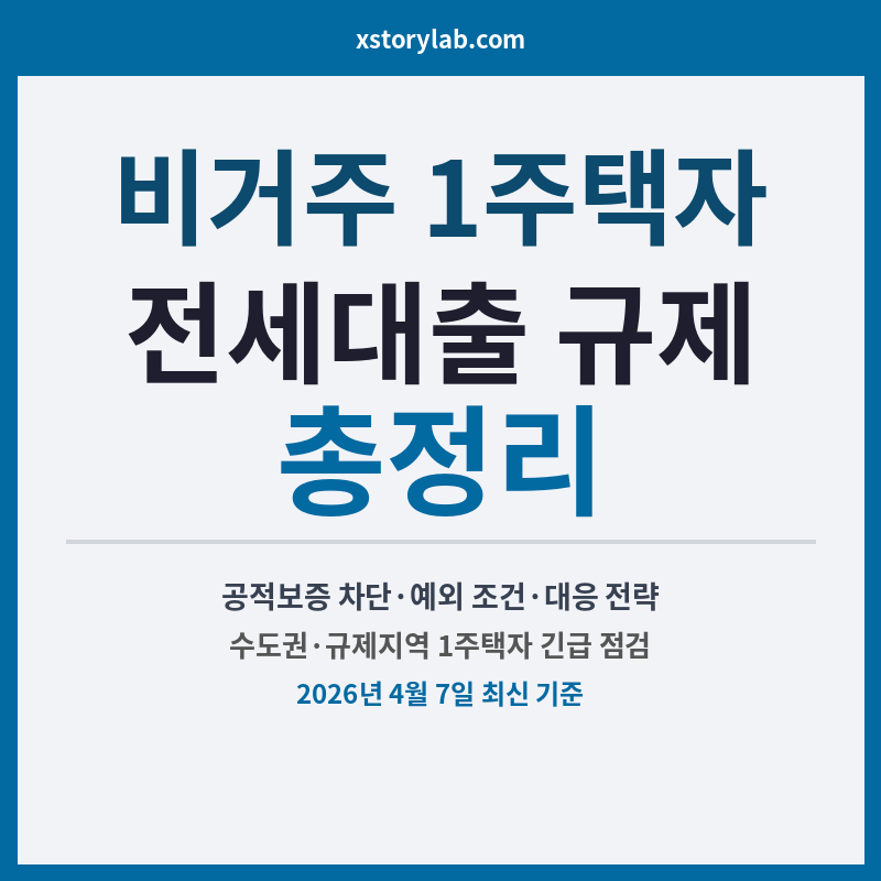 비거주 1주택자 전세대출 규제 총정리