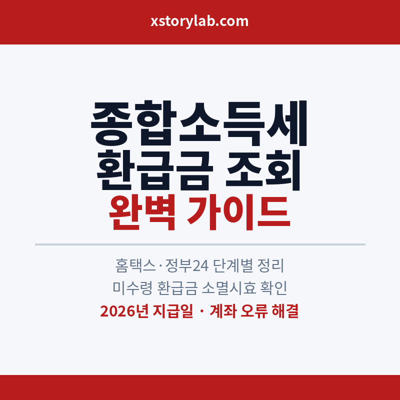 종합소득세 환금금 조회 완벽 가이드
