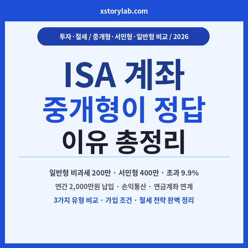 ISA계좌 중개형이 정답 이유 총정리