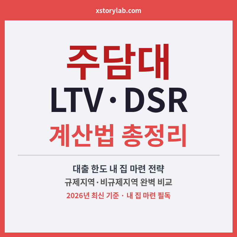 주담대 LTV DSR 계산법 총정리