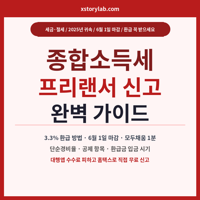종합소득세 프리랜서 신고 완벽가이드