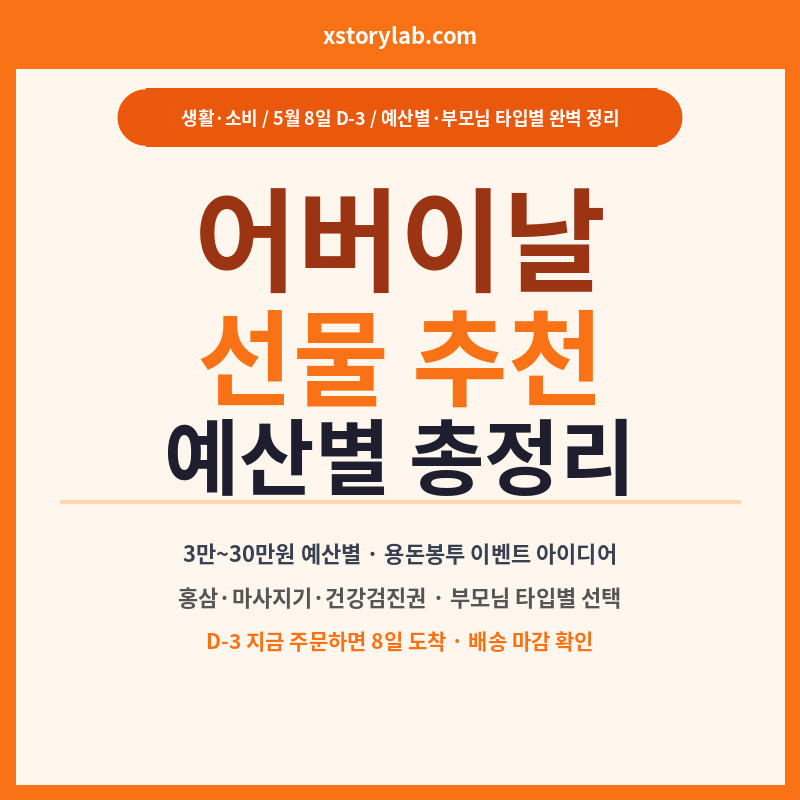 어버이날 선물 추천 예산별 총정리