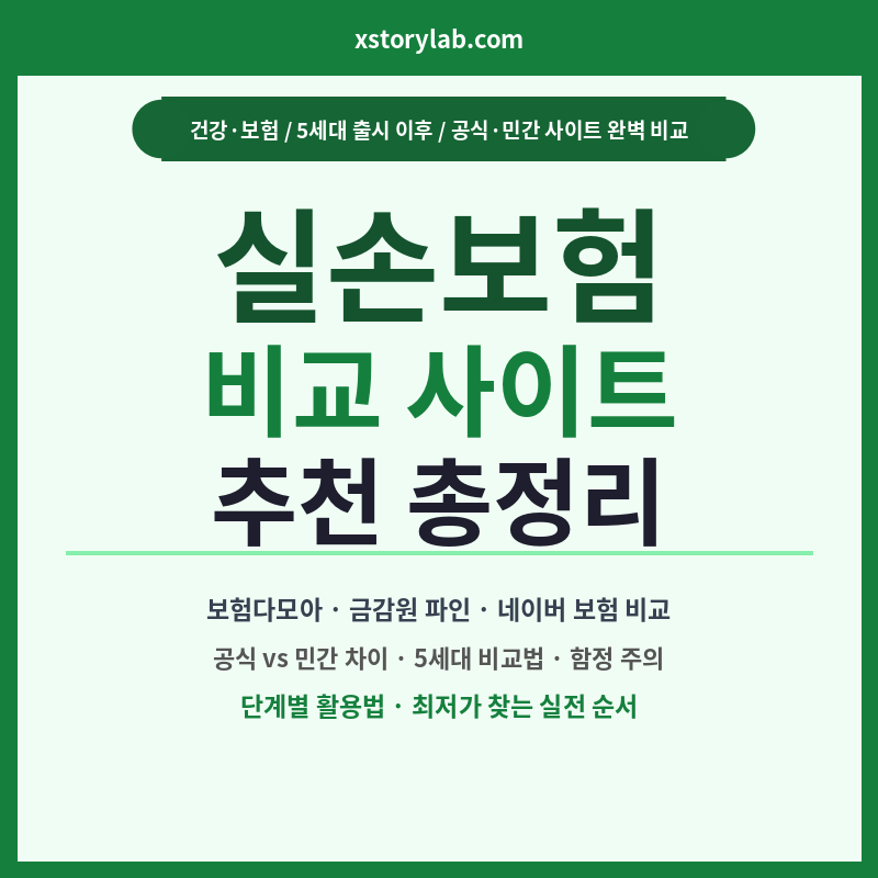 실비보험 비교 사이트 추천 총정리