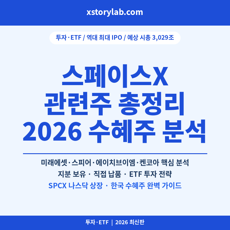 스페이스X 관련주 총정리 2026 수혜주 분석