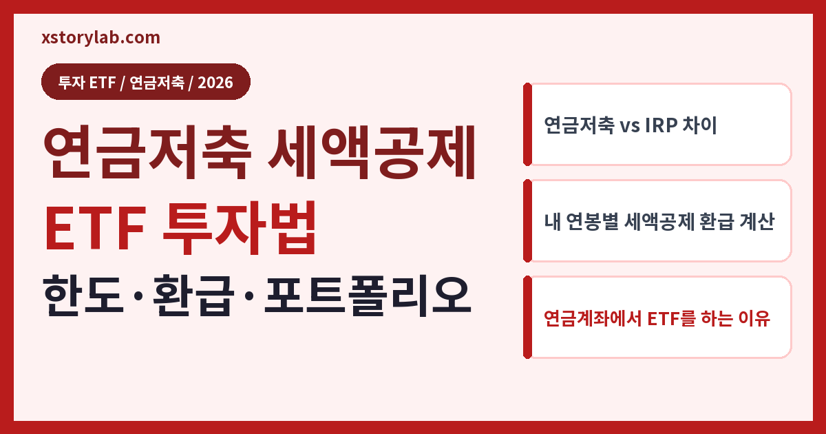 연금저축 세액공제 ETF 투자법