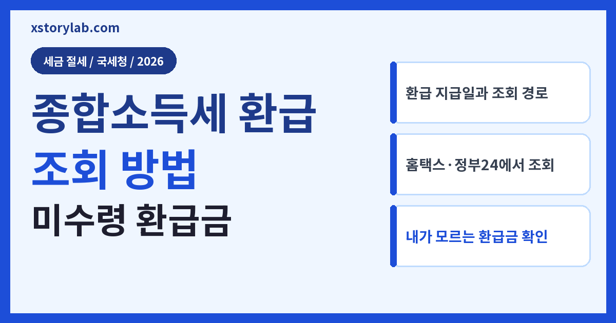 종합소득세 환급 조회 방법