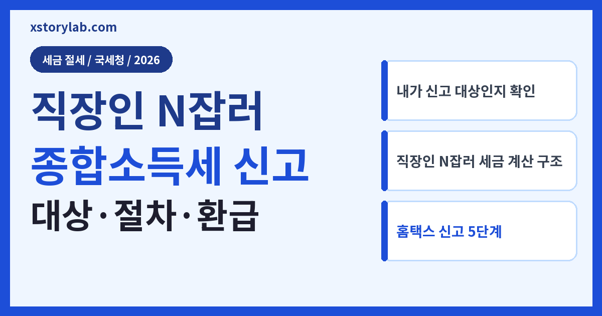 직장인 N잡러 종합소득세 신고