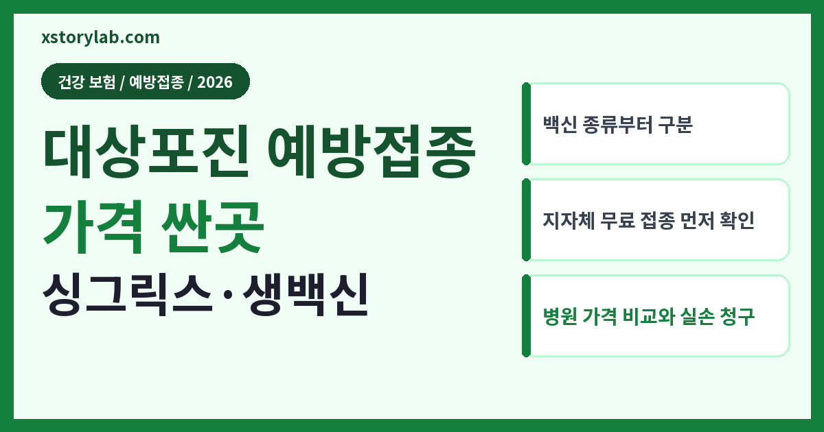 대상포진 예방접종 가격 싼곳