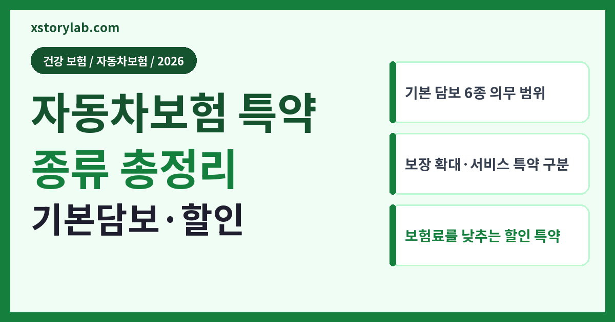 자동차보험 특약 종류 총정리