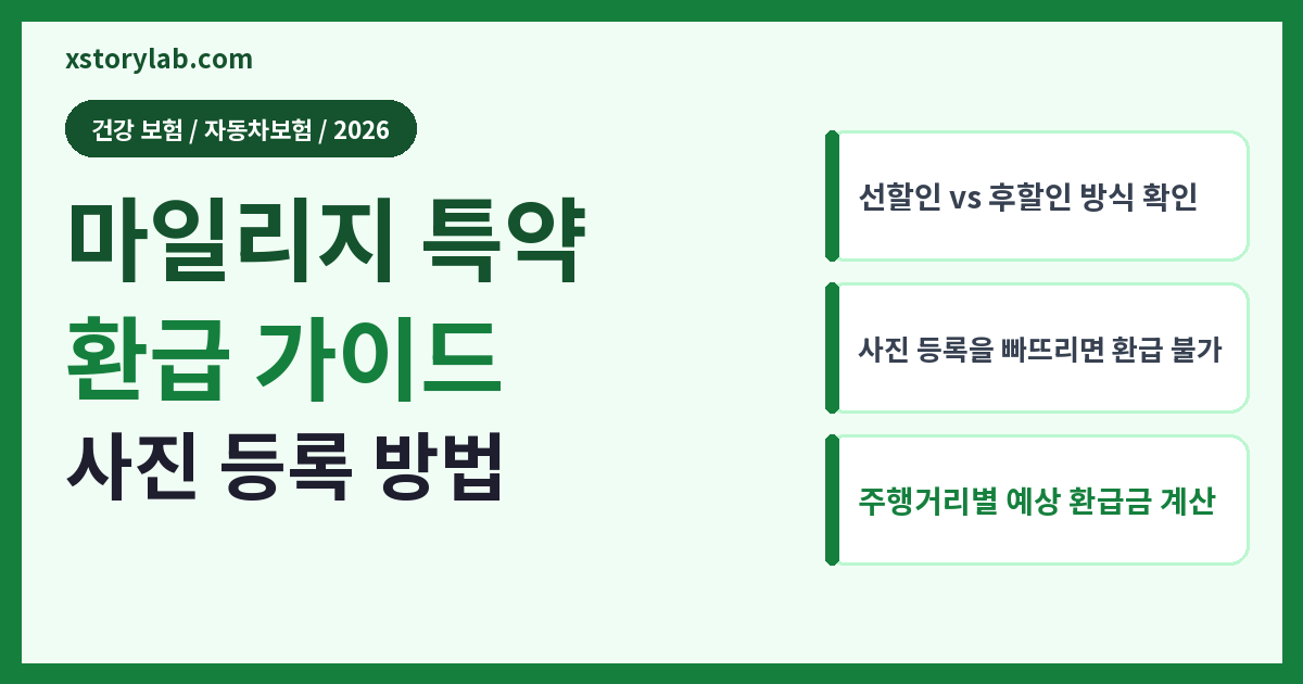 마일리지 특약 환급 가이드