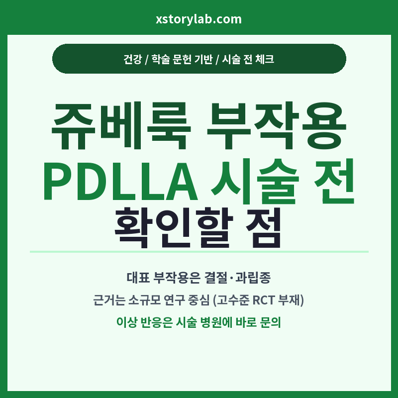 쥬베룩 부작용 2026 PDLLA 시술 전 확인할 점
