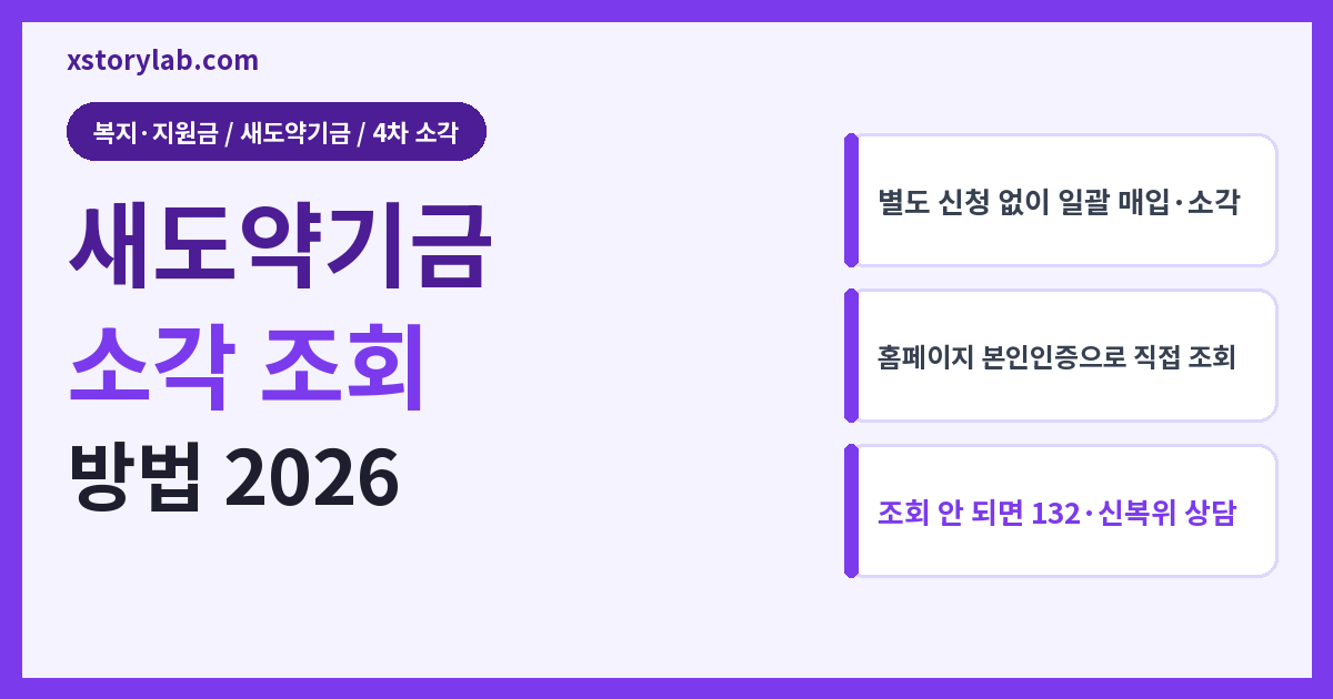 새도약기금 소각 조회 방법 2026 4차 18.3만 명 대상
